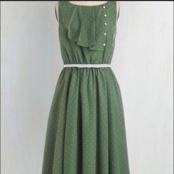 ModCloth Myrtlewood Very Sage Advice Dress Medium - Picture 2 of 15